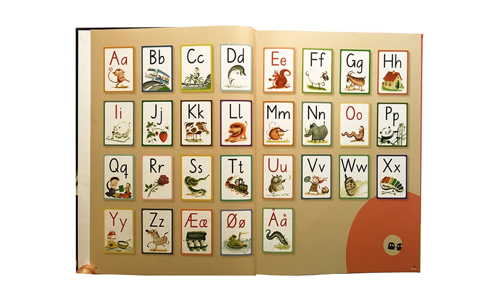 Alfabetet med bogstaver og dyr